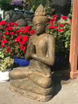 37" Stone Praying Namaste Buddha Statue