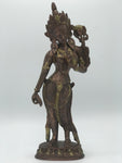 Brass Standing Goddess Tara Statue 12"