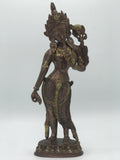 Brass Standing Goddess Tara Statue 12"