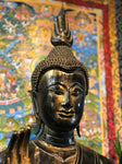 Wood Sukhothai Vitarka Buddha Statue 42" - Routes Gallery