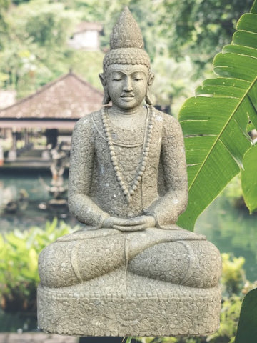 Large Stone Meditation Garden Buddha 66" - Routes Gallery