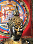 Wood Sukhothai Meditation Buddha Statue 40" - Routes Gallery