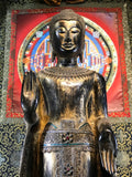 Wood Standing Laos Style Buddha 70" - Routes Gallery