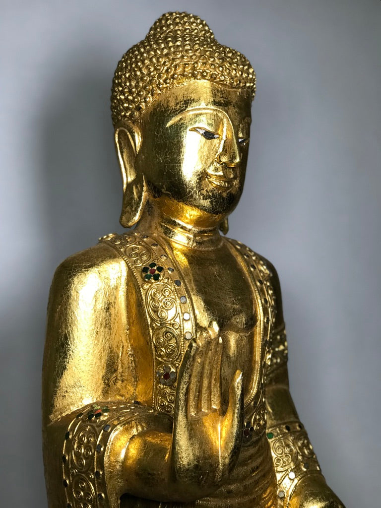 Abhaya and Varada Mudra Buddha Statue 36" - Routes Gallery