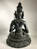 Seated Brass Dewi Sri / Sri Devi Goddess 27" - Routes Gallery