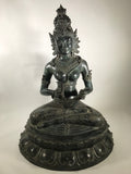 Seated Brass Dewi Sri / Sri Devi Goddess 27" - Routes Gallery