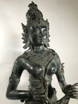 Seated Brass Dewi Sri / Sri Devi Goddess 27" - Routes Gallery