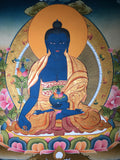 Medicine Buddha Thangka Painting - Routes Gallery