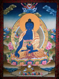 Medicine Buddha Thangka Painting - Routes Gallery