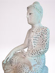 Wood Mandalay Earth Witness Buddha Statue 29"