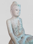 Wood Mandalay Earth Witness Buddha Statue 29"