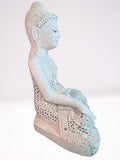 Wood Mandalay Earth Witness Buddha Statue 29"