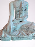 Wood Mandalay Earth Witness Buddha Statue 29"