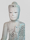 Wood Mandalay Earth Witness Buddha Statue 29"
