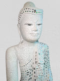 Wood Mandalay Earth Witness Buddha Statue 29"