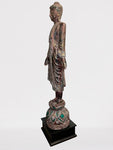 Wood Standing Mandalay Buddha Statue 79"