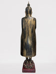 Wood Standing Buddha with Offering Bowl 53"