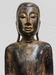 Wood Standing Monk with Offering Bowl 47"