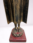 Wood Standing Monk with Offering Bowl 47"