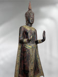 Wood Standing Thai Buddha Statue 82"