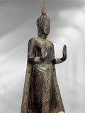Wood Standing Thai Buddha Statue 82"