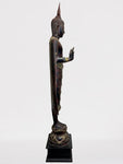 Wood Standing Thai Buddha Statue 82"