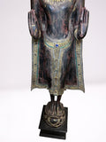 Wood Standing Thai Buddha Statue 82"