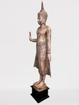 Wood Standing Thai Buddha Statue 73"