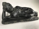 Stone Reclining Paranirvana Buddha Statue 22" - Routes Gallery