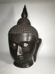 Brass Buddha Head with Flame Finial 24" - Routes Gallery