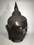 Brass Buddha Head with Flame Finial 24" - Routes Gallery