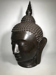 Brass Buddha Head with Flame Finial 24" - Routes Gallery