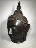 Brass Buddha Head with Flame Finial 24" - Routes Gallery
