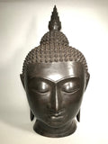 Brass Buddha Head with Flame Finial 24" - Routes Gallery