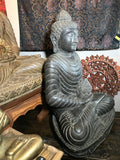 Stone Meditation Buddha with Lotus Offering 28" - Routes Gallery