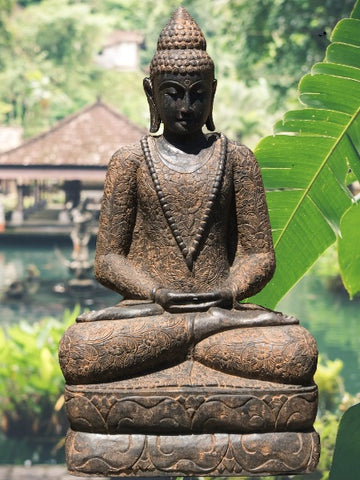 Large Stone Meditation Buddha Statue 61"
