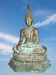 Brass Sukhothai Buddha Statue 16" - Routes Gallery