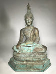 Brass Sukhothai Buddha Statue 16" - Routes Gallery
