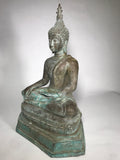 Brass Sukhothai Buddha Statue 16" - Routes Gallery