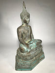 Brass Sukhothai Buddha Statue 16" - Routes Gallery