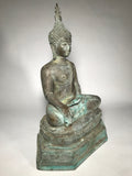 Brass Sukhothai Buddha Statue 16" - Routes Gallery
