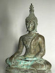 Brass Sukhothai Buddha Statue 16" - Routes Gallery