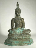 Brass Sukhothai Buddha Statue 16" - Routes Gallery