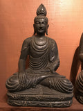 Stone Earth Touching Buddha Statue 31.5" - Routes Gallery
