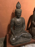 Stone Earth Touching Buddha Statue 31.5" - Routes Gallery