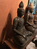 Stone Earth Touching Buddha Statue 31.5" - Routes Gallery