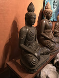 Stone Earth Touching Buddha Statue 31.5" - Routes Gallery