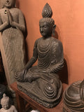 Stone Earth Touching Buddha Statue 31.5" - Routes Gallery