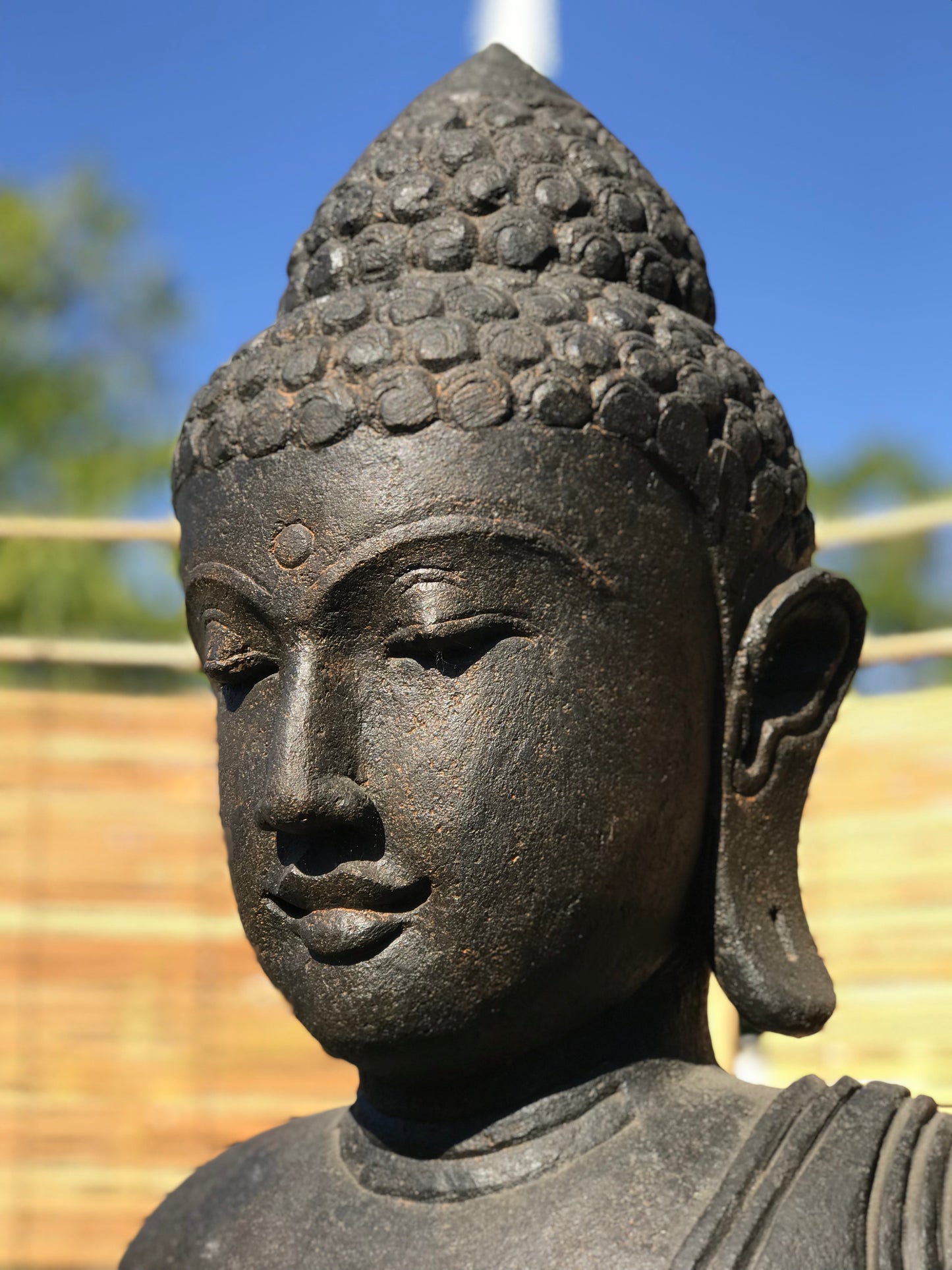Stone Standing Vitarka Buddha Statue 60"
