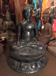 Brass Large Earth Touching Buddha 39" - Routes Gallery